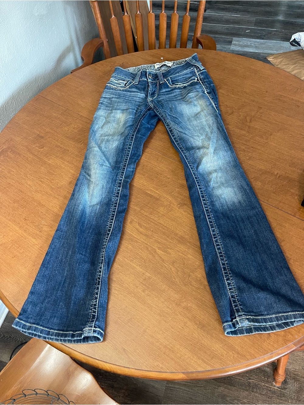 Ariat REAL Mid Rise Bootcut Jeans 26S 26x28 Medium Wash Western